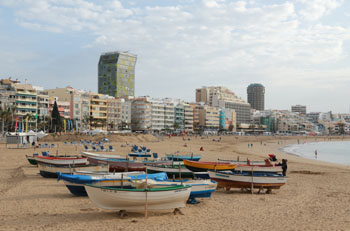 Stadtstrand Playa de las Canteras in Las Palmas