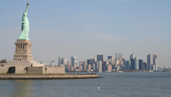 New York Skyline mit Freiheitsstatue