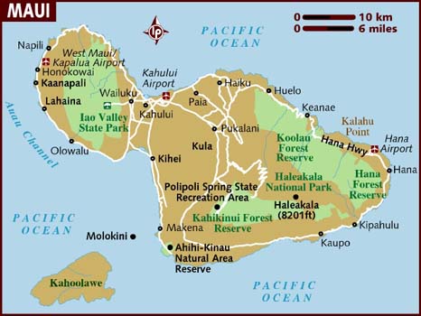 Maui / Hawaii Karte