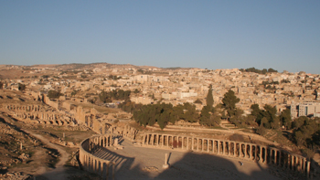 Forum und Cardo in Jerash (Gerasa)