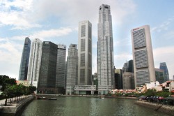 Skyline Singapur- Financial District